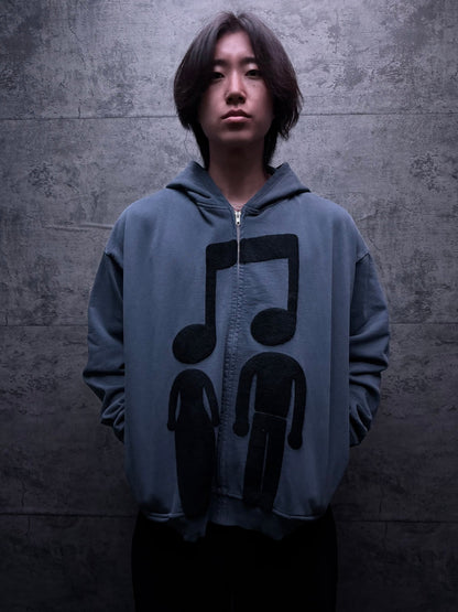 Music Connects Us-Zip-Up Hoodie